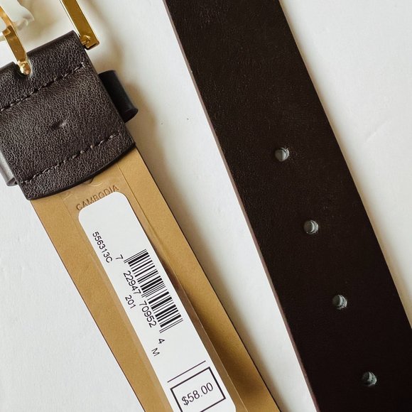 MICHAEL MICHAEL KORS Women's Genuine Leather Belt NWT Size M - Picture 3 of 5